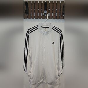 Adidas Classic White Jacket with Black Accents